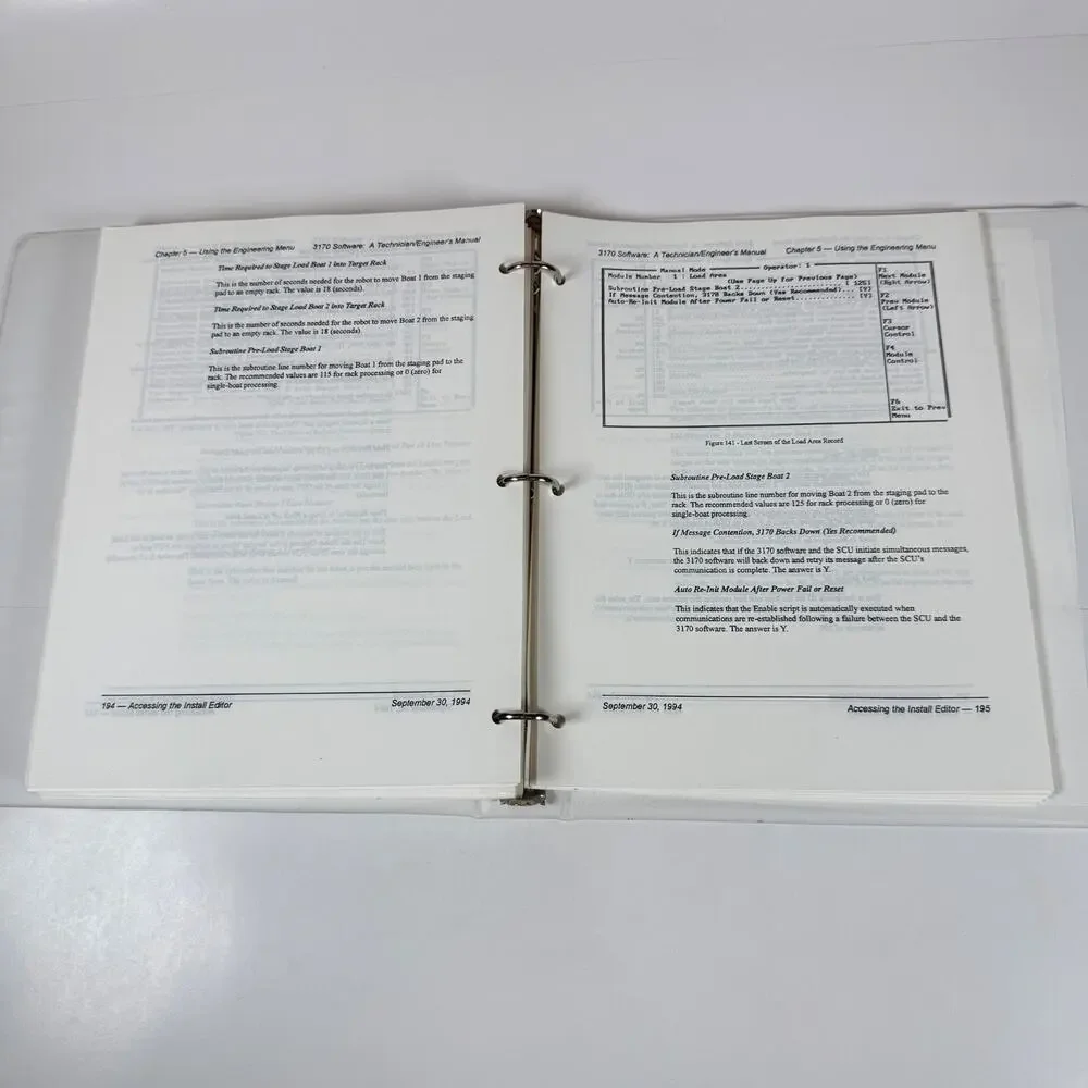SANTA CLARA PLASTICS SCP 3170 Software Operator's Manual 1993 Vintage